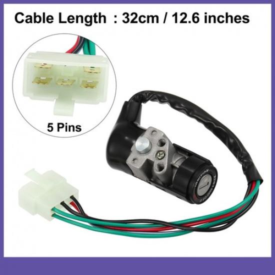 Motorcycle Scooter Security 5 Wires Ignition Switch Lock for GY6 125