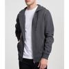 Hoodie - Urban Classics - Basic Sweat Zip Hoody - Charcoal - 63% Cotton - Unisex