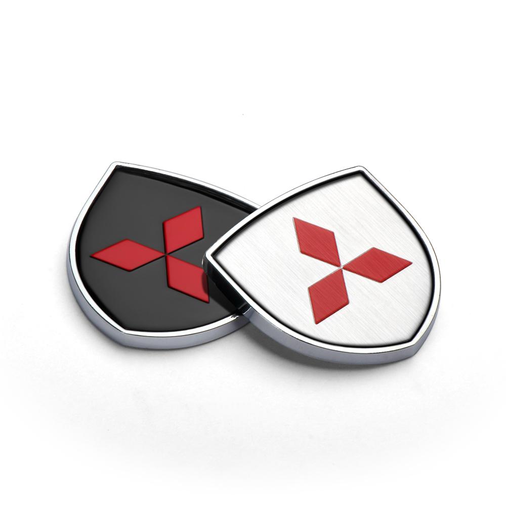 Adesivo per Auto Meta 3D Scudo Portiera Auto Emblema Adesivo per Carrozzeria Auto Per Mitsubishi ASX Lancer Pajero Outlander L200 EVO Lancer EX