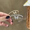 Korean Style Cubic Zirconia Butterfly Bangle - Retro, High-End Design, Versatile and Elegant Bracelet.