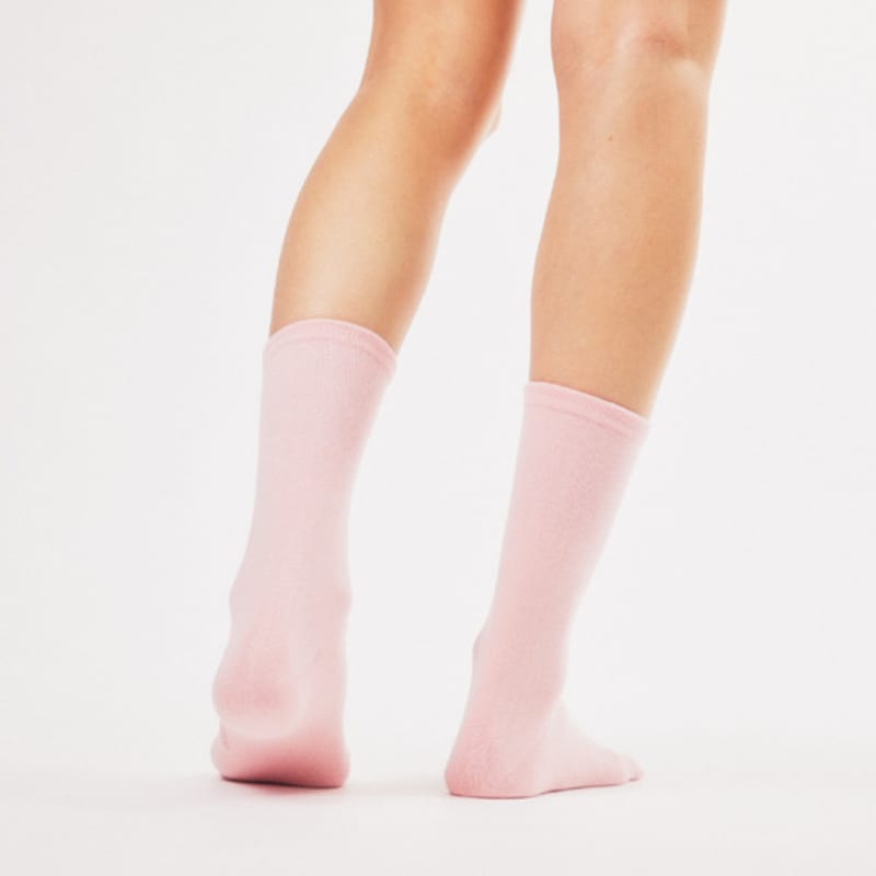 BOCION Rose Pink Solid Color Long Socks
