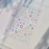 5D Candy Nail Decals Macaron Tone Solid Hollow Star Line Polka Dot Gradient Pentagram Self-adhesive Nail Stickers Daily