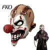Elastyczne Wygodne Dopasowanie Nakrycie Głowy Halloweenowa Maska Klauna, Realistyczna Lateksowa Straszna Maska z Czerwonym Nosem na Dom Strachów Cosplay Imprezy Kostiumowe