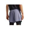 Li Ning Basketball Series Casual Simple Color Block Straight Leg Lace-Up Sports Shorts Men Shorts Fog-Gray Purple AAPV065-6