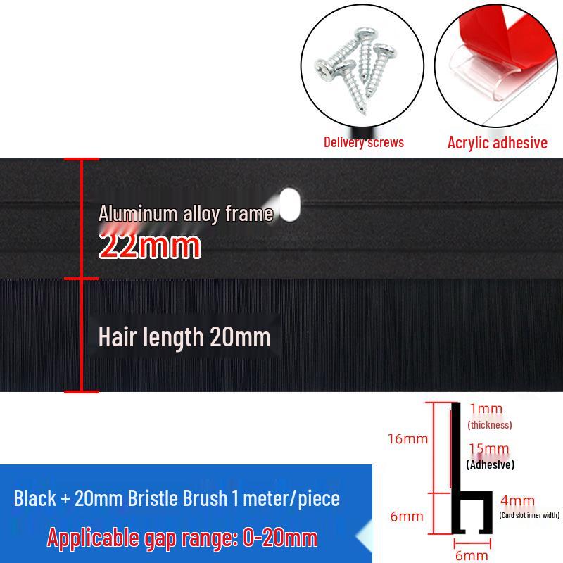 

Aluminum Alloy Door Seal Strip - Windproof, Dustproof, Insect Proof, Light Blocking