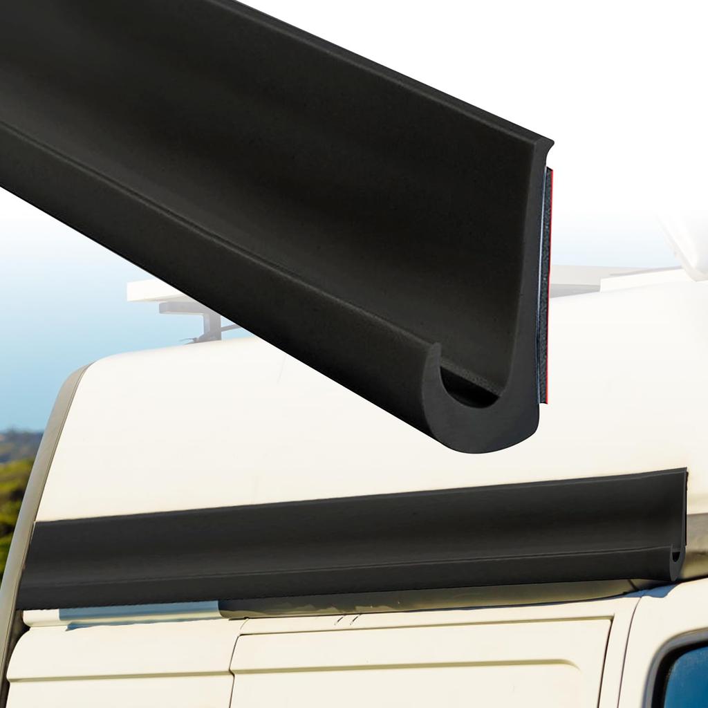 HARUMAKI Rain Gutter Car Door Drain Drip Rain Roof Rain Diversion Adhesive Flexible Trim Moulding for and Motorhomes Moulding, Tape-Type Moulding,