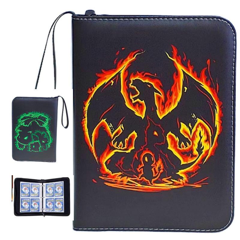 52 Style 400pcs Card Album 2x2 Loose-leaf Large Capacity Leather Anime Zipper Card Collection Photo Album