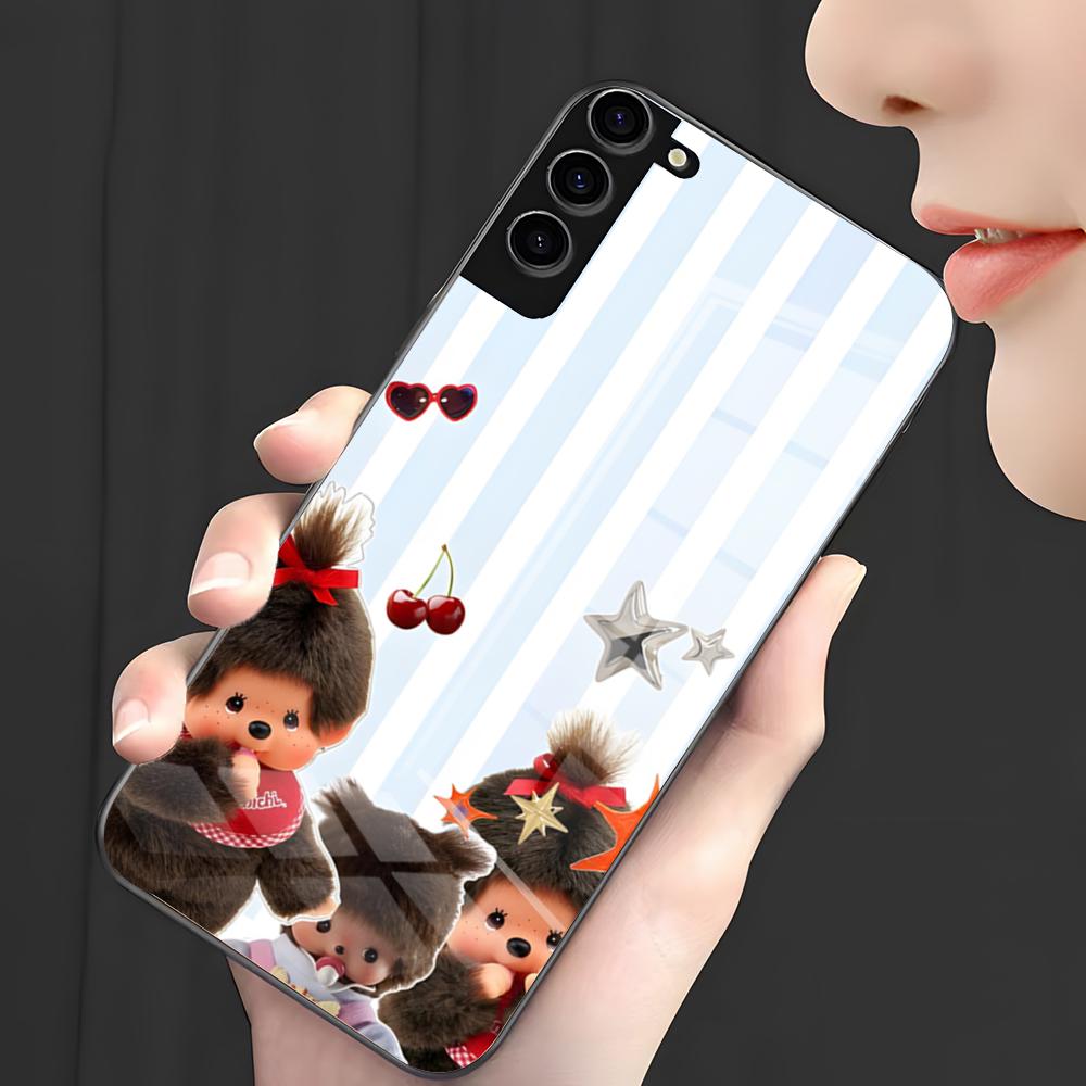 Cute M-Monchhichis Phone Case For Samsung S26 S25 Plus S20 S20 Plus S22 Ultra S23 FE S21 Plus S21 Ultra Glass Cover