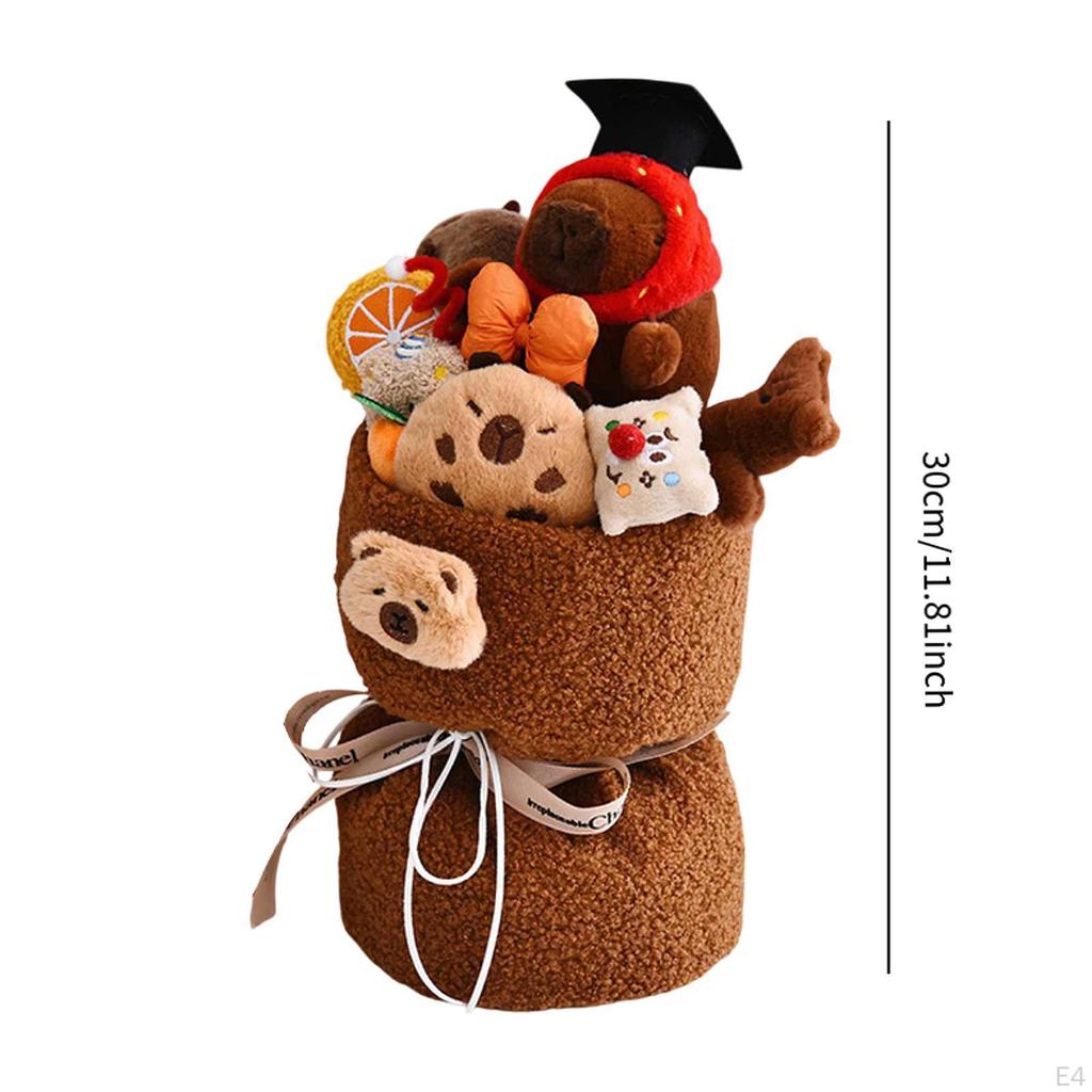 Capybara Plush Floral Arrangement Doll Gift for Celebrations And Events