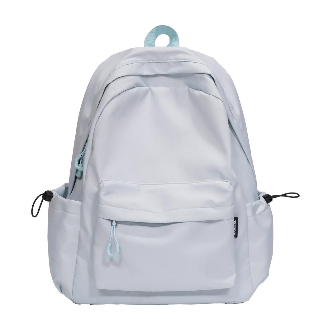 Schoolbag new college student schoolbag female Korean version ins large capacity simple solid color backpack junior high school backpack