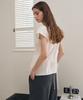 Deuloupisumeon Ballong Cap Sleeve Boat Neck Blouse [White]