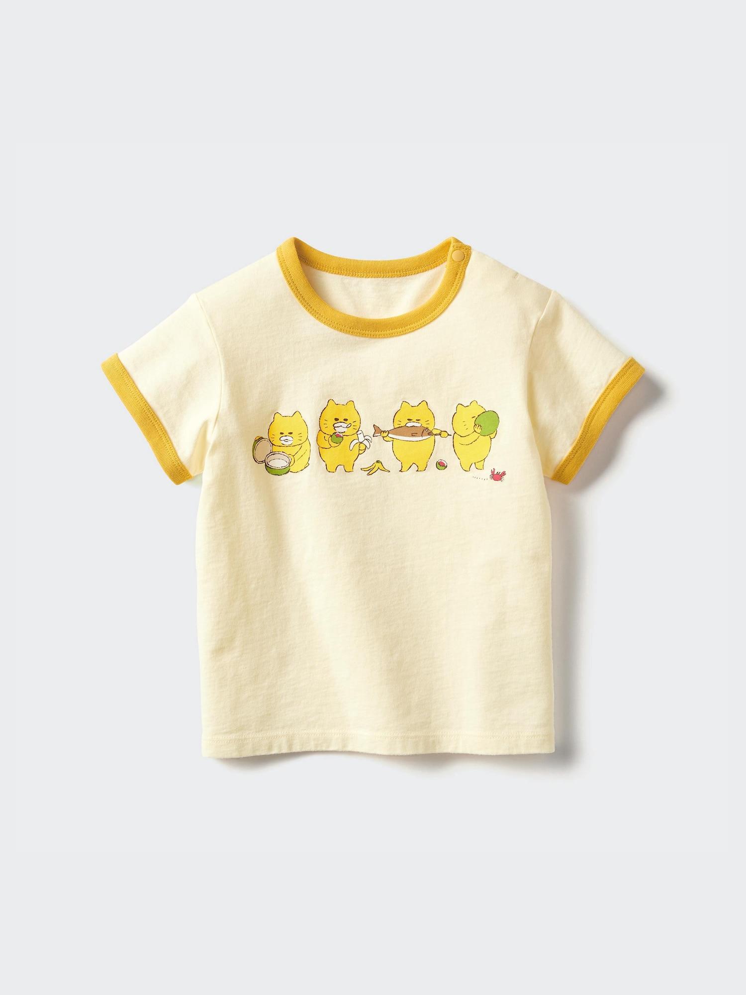 

Uniqlo Коллекция иллюстрированных книг Японии Ут Норанэко Гундан Сора 46 YELLOW/100
