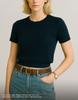 Meleugo Women'S Nodi Round Neck Short Sleeve Knit [Navy]