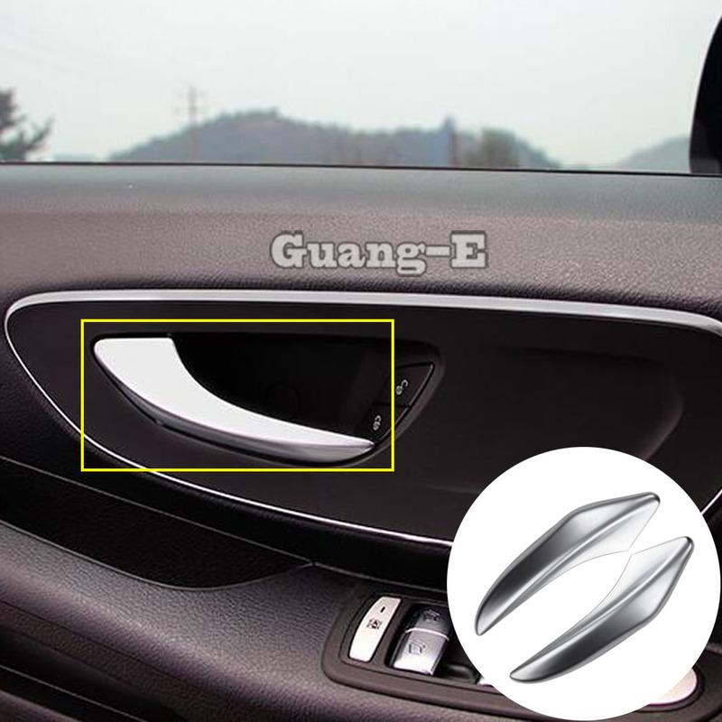 For Mercedes Benz Vito W447 2016 2017 2018     Car ABS Door Handle Window Glass Panel Armrest Lift Switch Frame