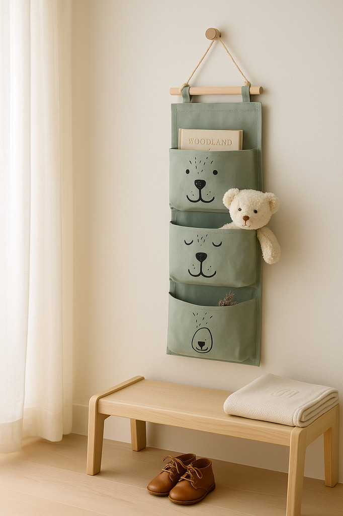 Wall Hanging Storage Bags Organizer Linen Closet Children Room Pouch for Toy Books Cosmetic Sundries