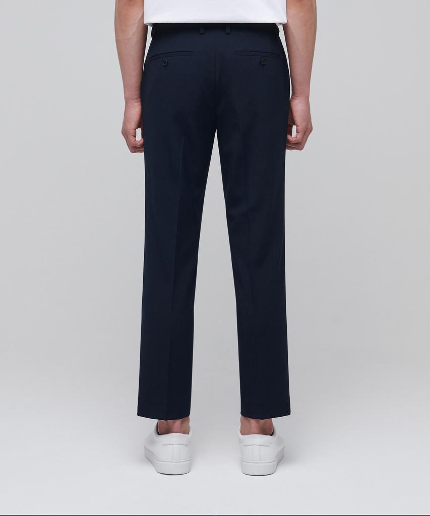 Musinsa Standard Lightweight Tapered Hidden Banding Crop Slacks [Navy]