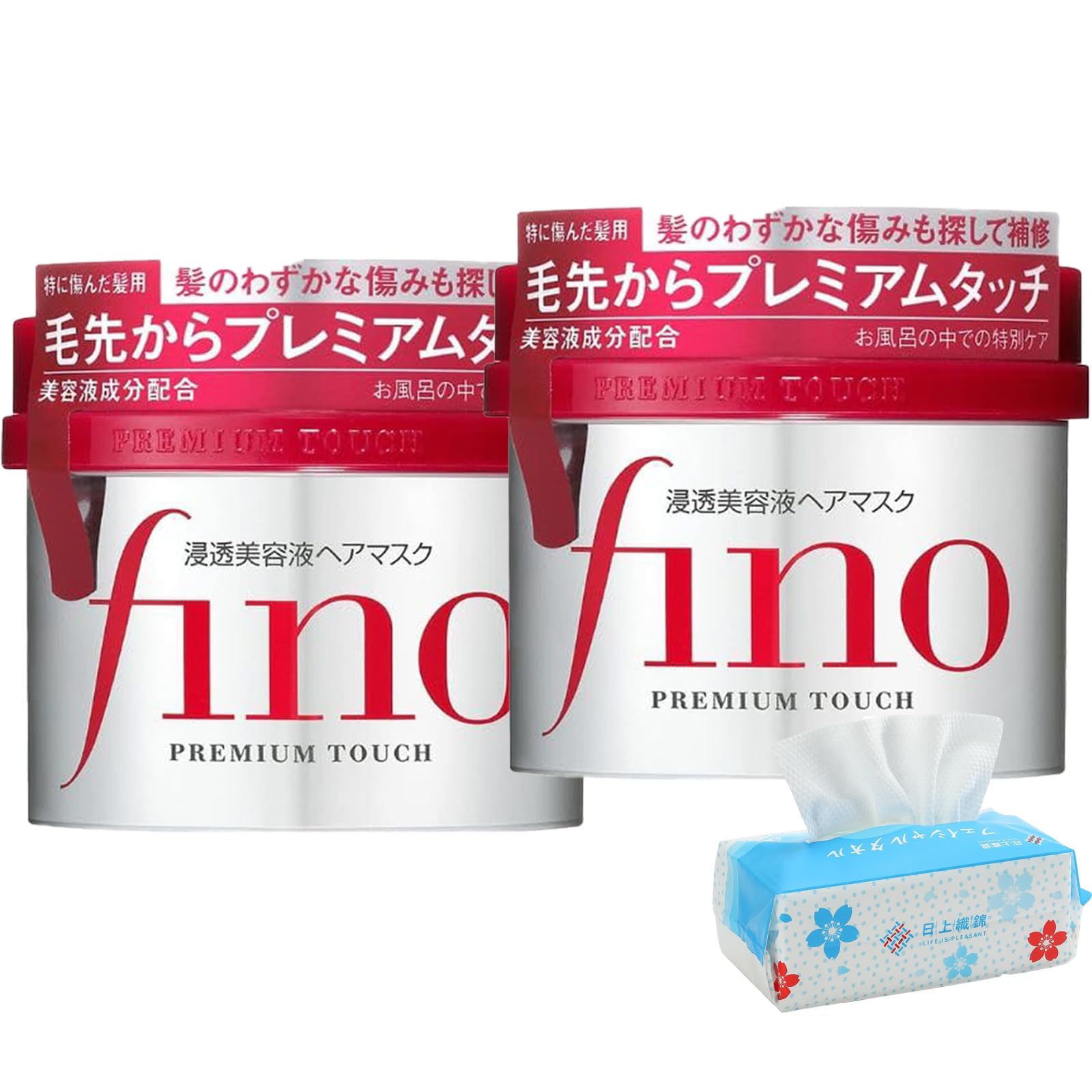 

Fino Premium Touch Hair Care Damage Repair Shine Lasting Color Moisturizing Penetrating Serum Hair Mask 230g (Includes 60 Hikami Orinishiki Facial