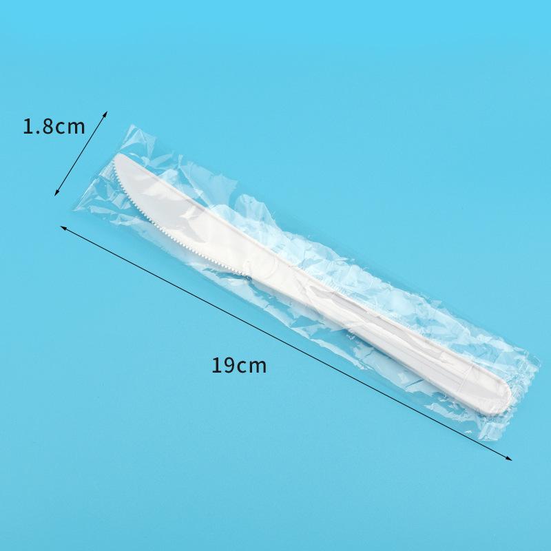 Individually Wrapped Disposable Cutlery Set: Spoon, Knife, Fork for Western Meals and Fast Food