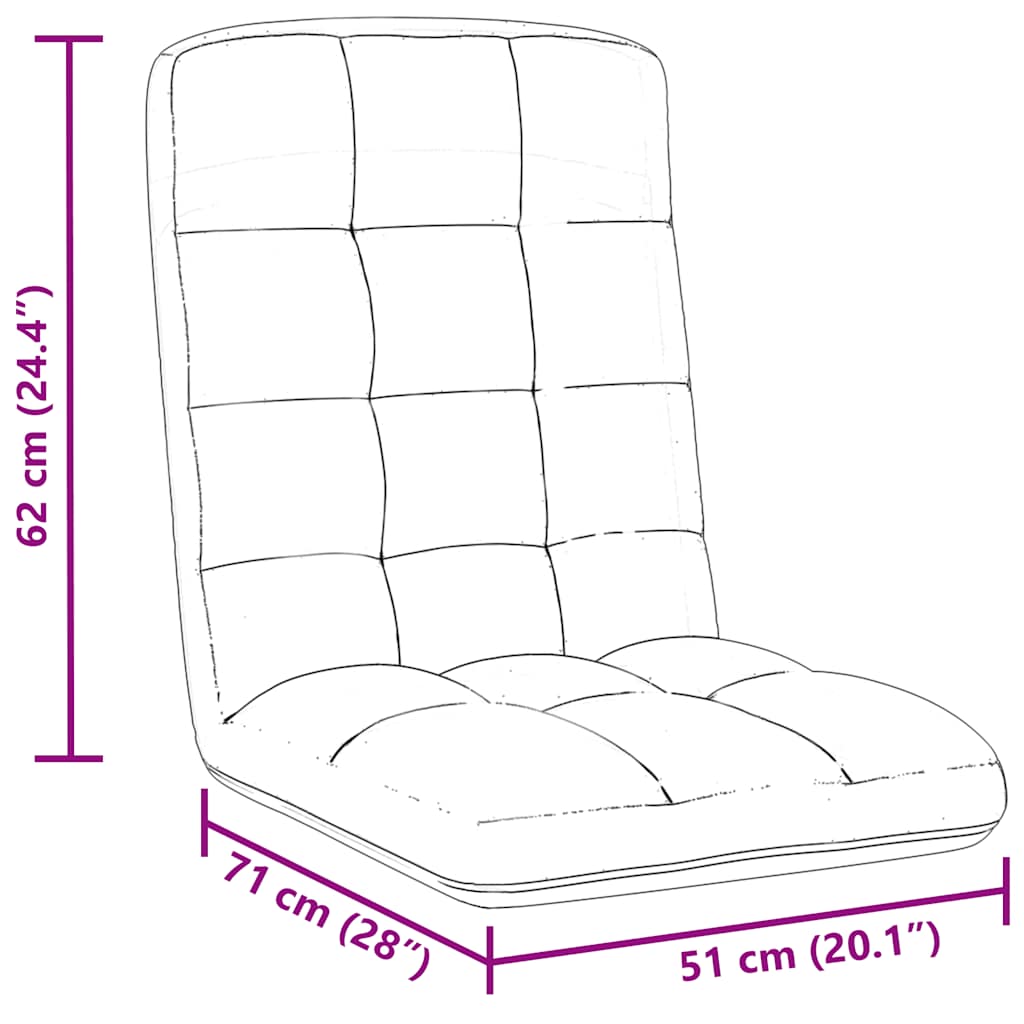Foldable Floor Chair Dark Green 71x51x62 Cm Fabric