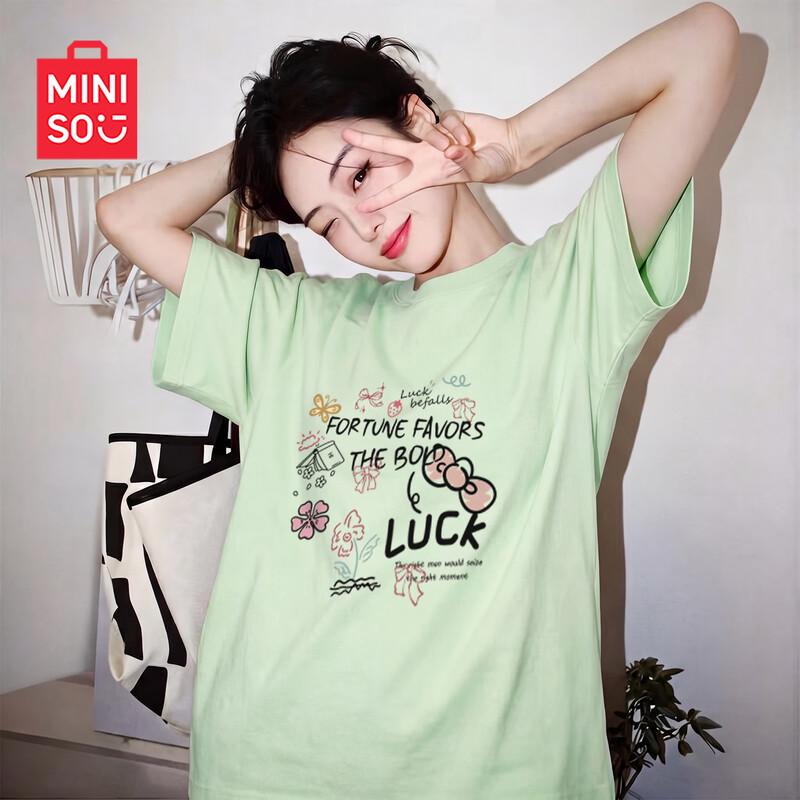 MINISO Women s Relaxed Fit Short-Sleeve T-shirt EU 35