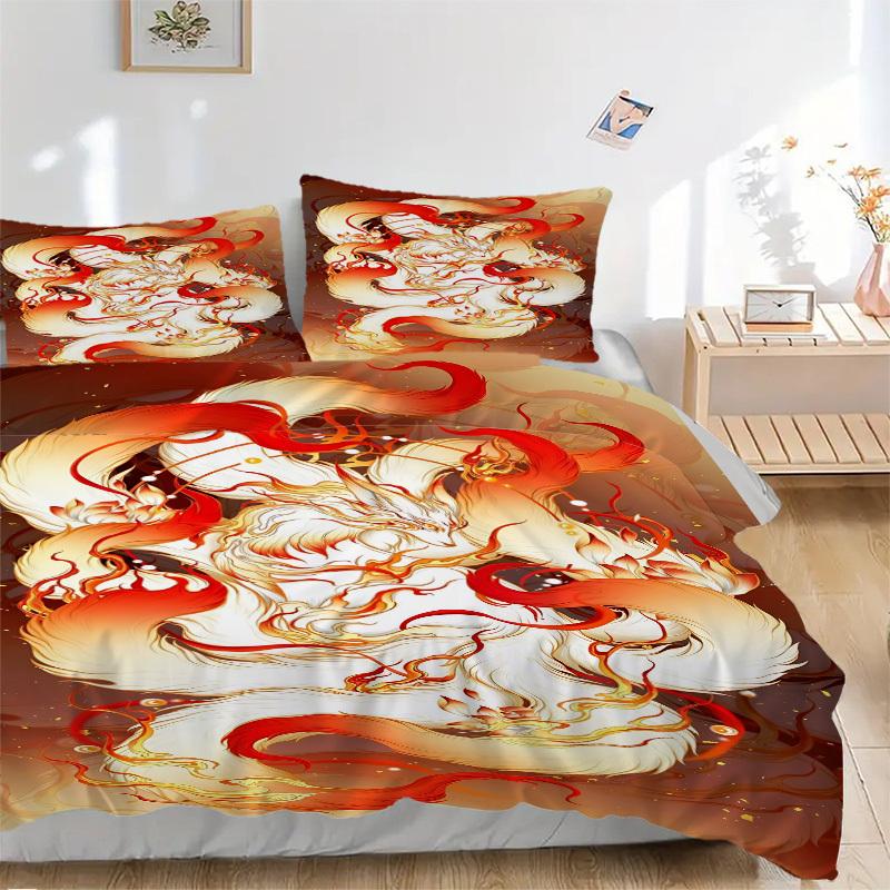 

3pcs Phoenix, Mythical Beast Duvet Cover Set, Cover For Bedroom Guest Room (1 Duvet Cover + 2 Pillowcase, Without Quilt), yy250922237 135x200cm