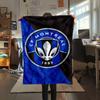 1Pc CF Montreal Print Flannel Blanket High Quality Warm Comfortable Cover for All Seasons Perfect for Gifts Home Decor