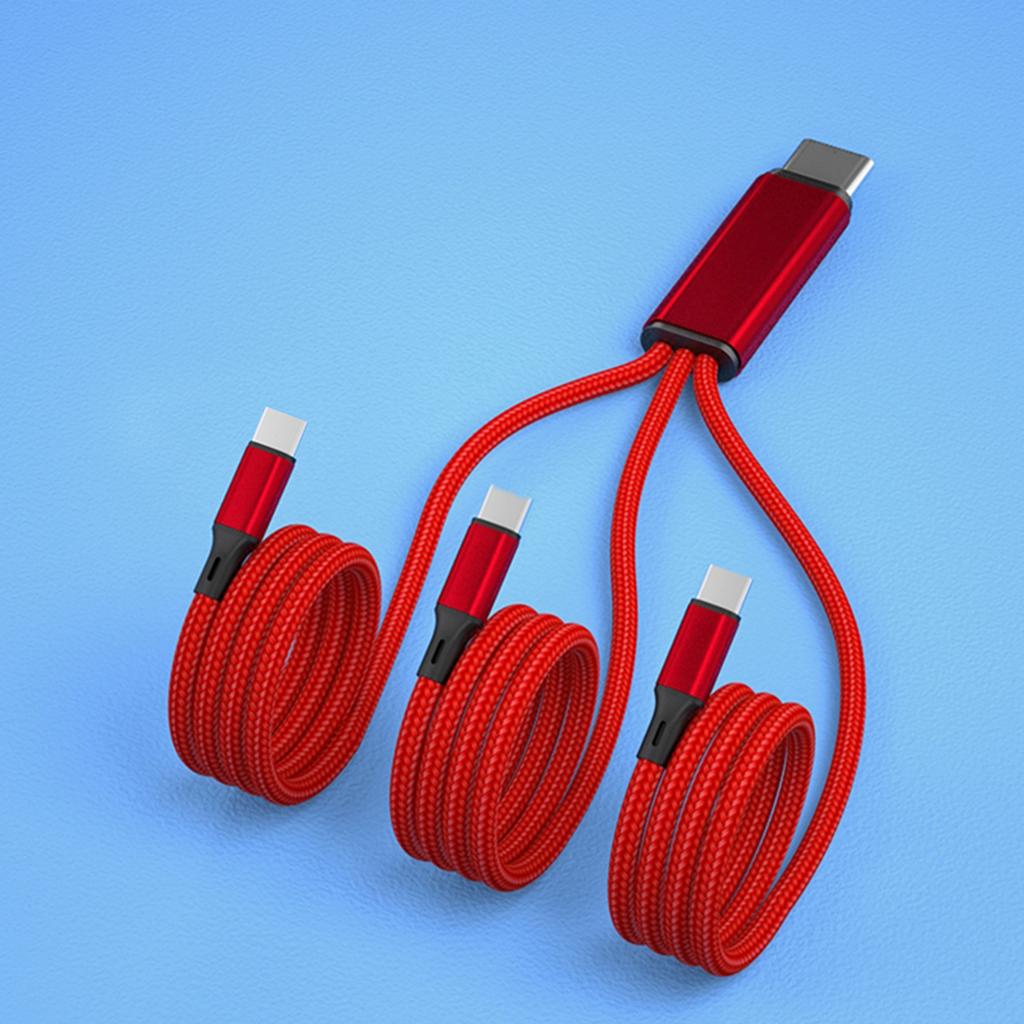 Multi USB Type C Charging Cable 5V 2A, 3-in-1 Type C Charger Cord with 3 USB-C Port for Cell Phones/Tablets