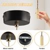150cm Cord Metal Pull Chain Switches 60mm Diameter Universal Metal Switches for Ceiling Fan Pendant Light Wall Fixtures