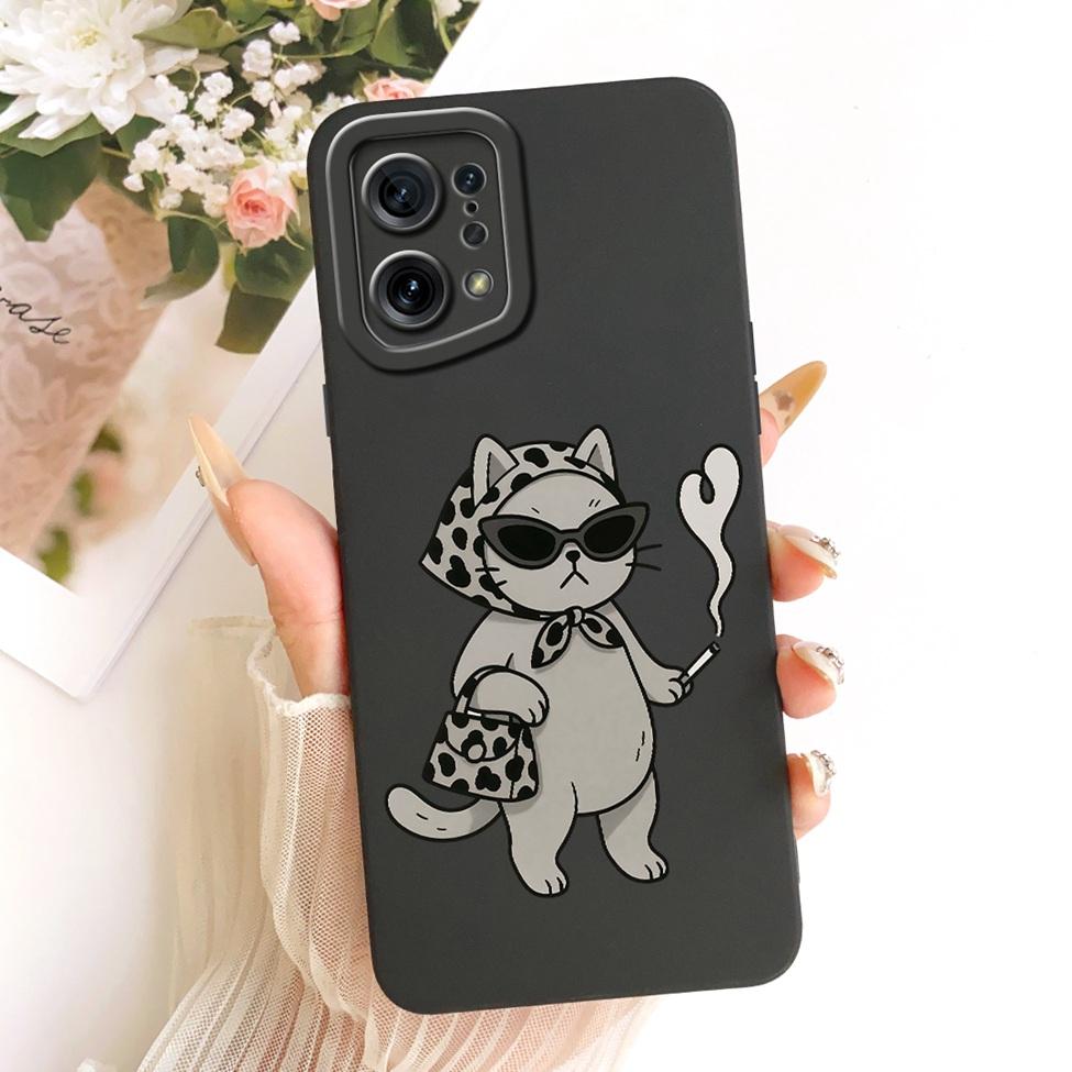 For Oppo Find X5 Case Luxury Fashion Cool Kawaii Cute Painted Silicone Casing For Oppo PFFM10 CPH2307