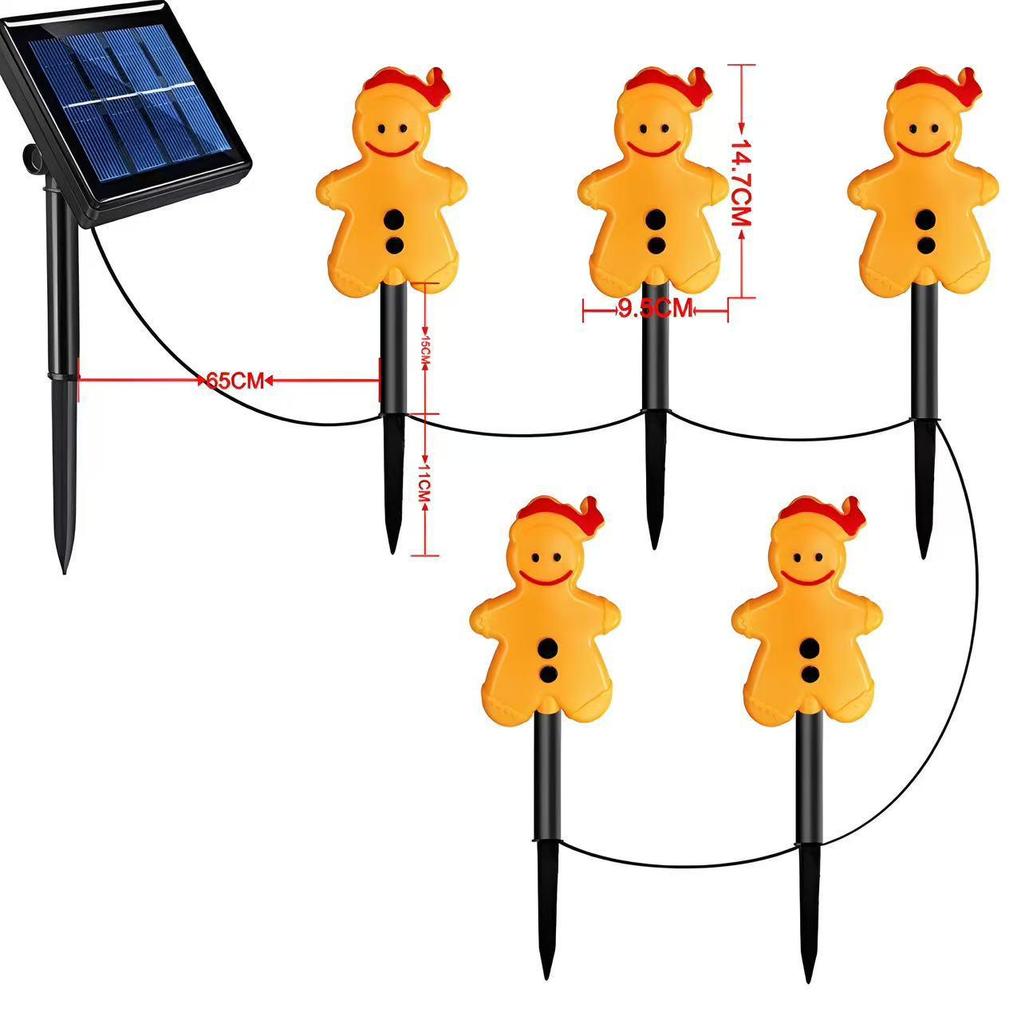 Solar Santa Claus LED Garden Stake Lights for Outdoor Lawn and Courtyard