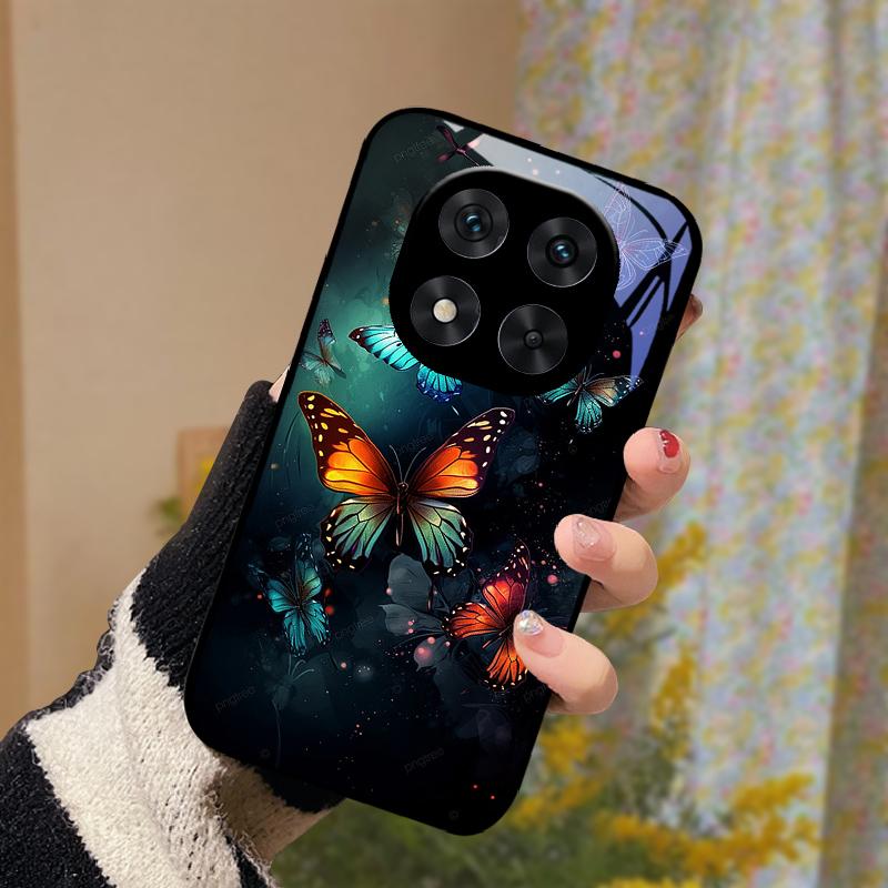 Pro Poco X5 / X6 / X7 Pouzdro Tvrdý PC Tvrzené Sklo Kryt Telefonu Pro Xiaomi Poco X7 Pro 5G Módní Luxusní Skleněné Ochranné Skořápky
