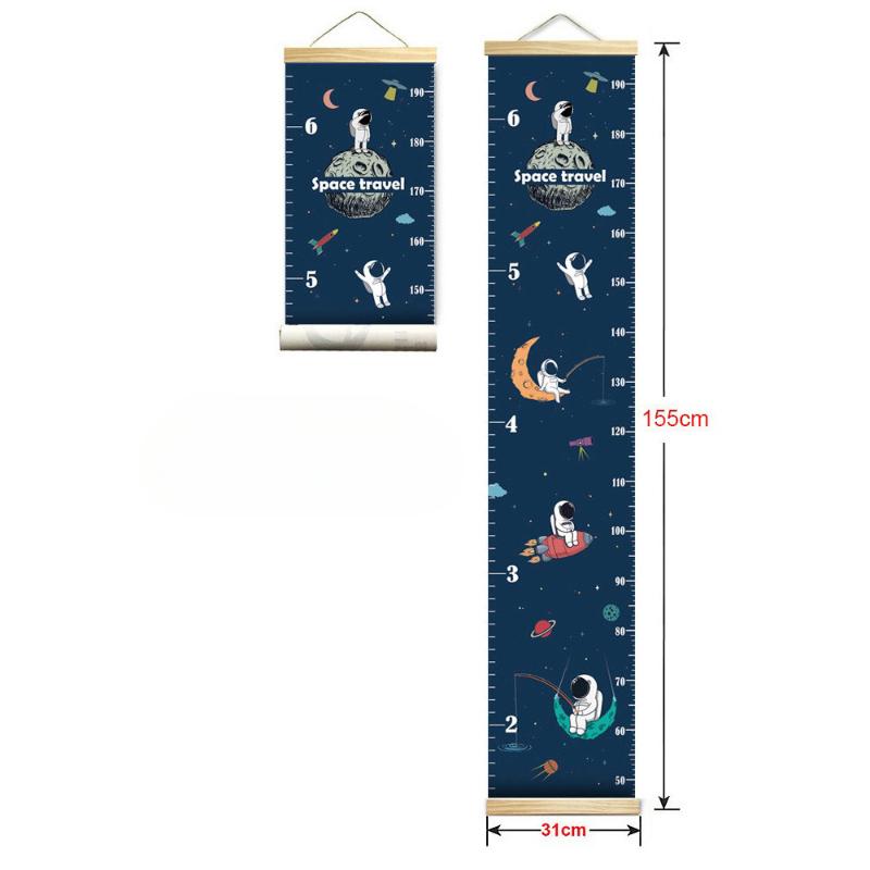 Height Wall Sticker Astronaut Three-dimensional Nordic Canvas Painting 30CM Wide Removable Astronaut Height Hanging Ruler