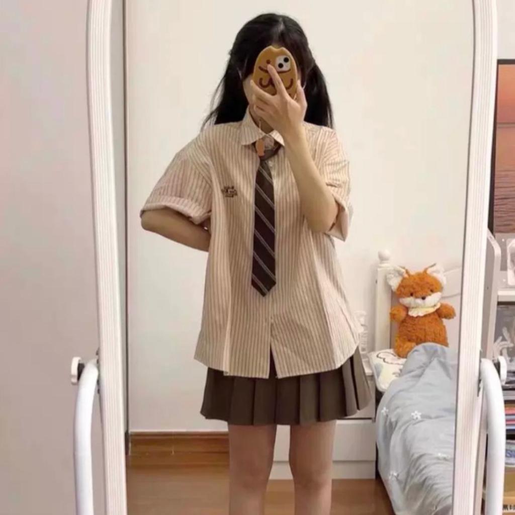 VAYLA Fashion Stripe Shirt Elegant Women Blouses Long Sleeved Gift Tie Oversized Tops for Women Summer Blouse