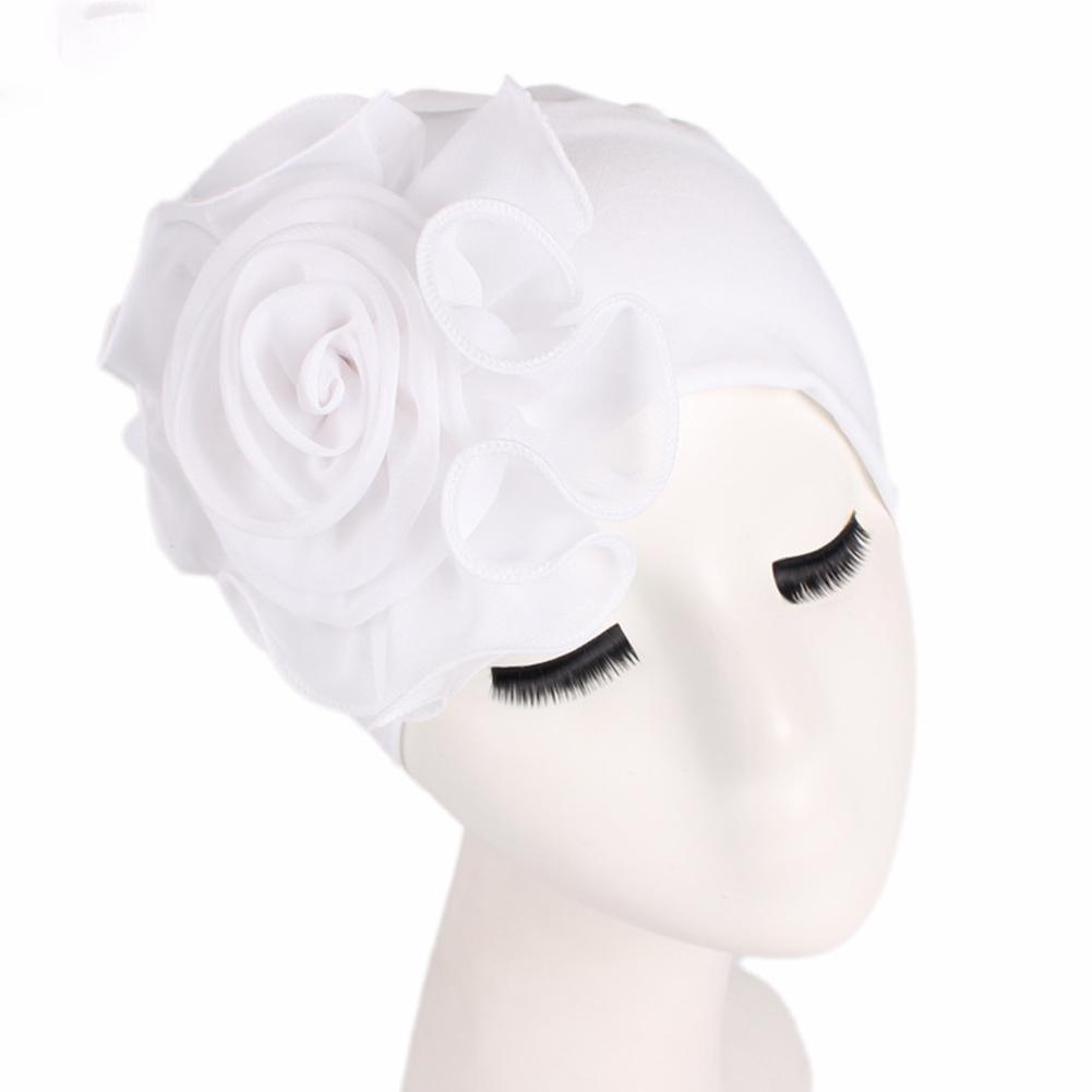 Damen Elegant Seite Groß Blume Hohe Elastizität Mode Kappe