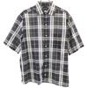 Mackintosh Check Pattern Short Sleeve Shirt M Khaki Men's Used