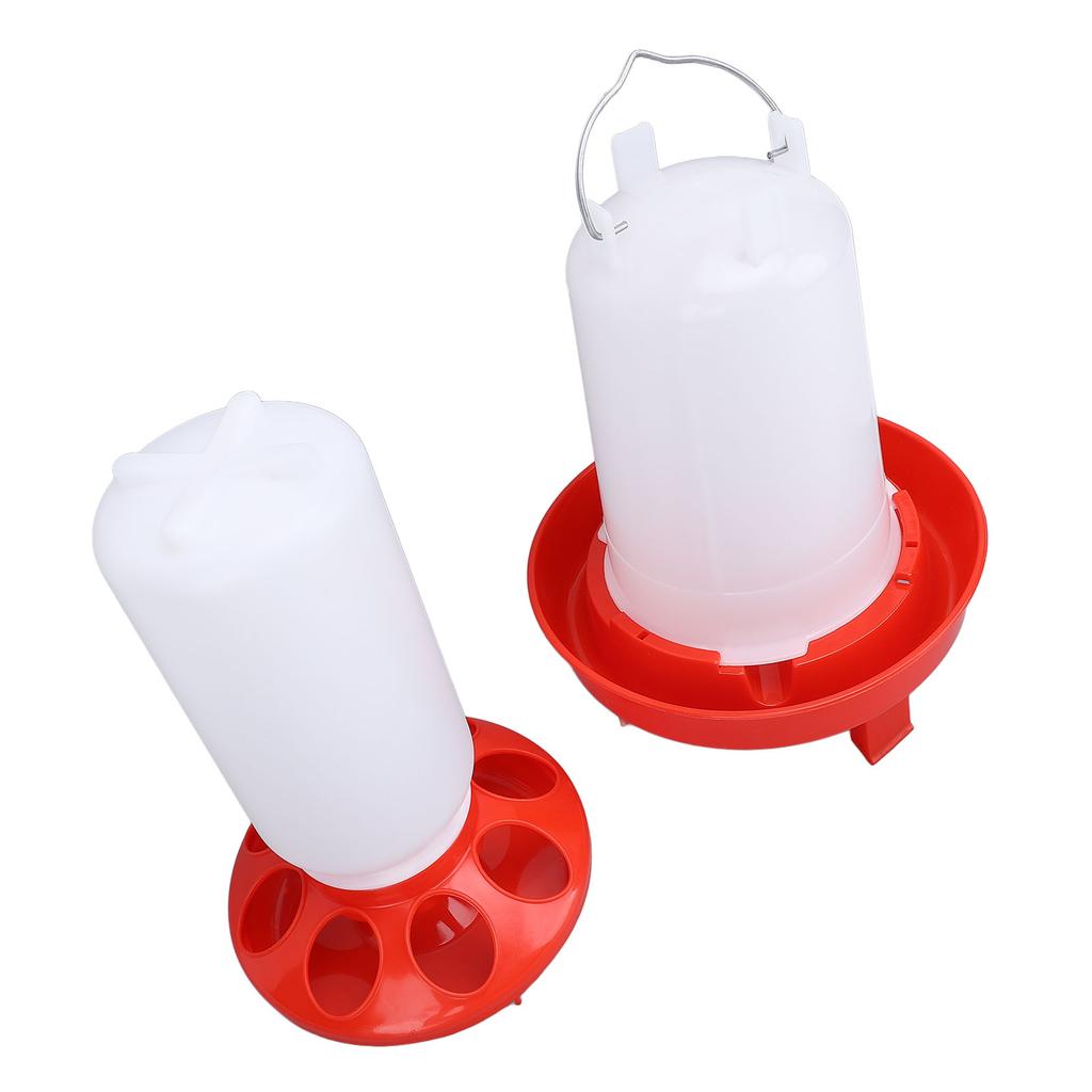Hrănitor pentru pui Capacitate mare Plastic Automat Ușor de curățat Adăpător pentru pui pentru fermă Roșu