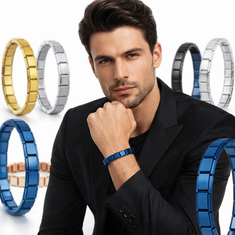 Stretchable Italian Chain Link Bracelet 9mm Elastic Hand Chain Birthday
