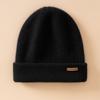 One-line forming~% pure cashmere knitted hat for men and women, warm ears in autumn and winter, thickened and versatile Cashmere