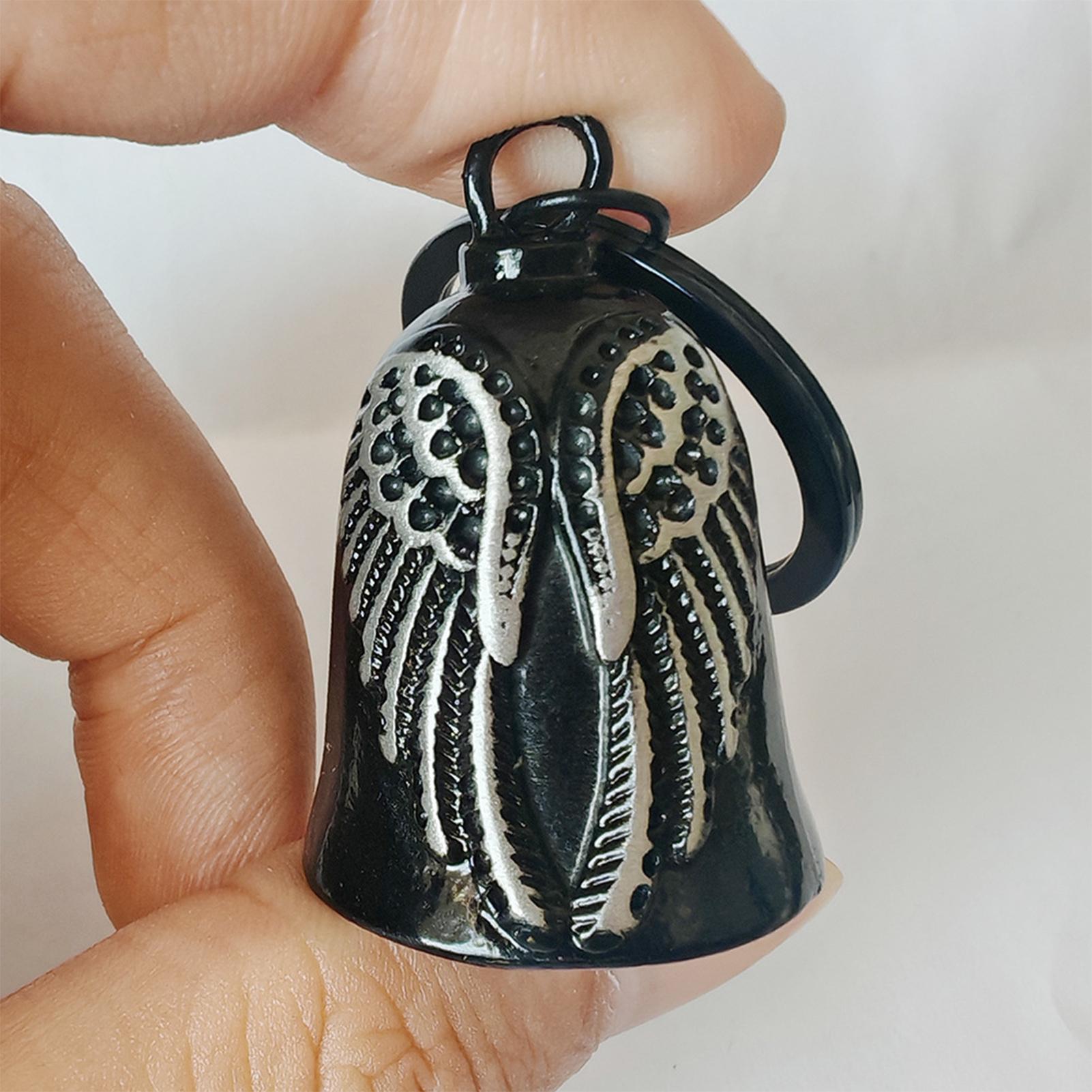 

Fashionable Wing Ride Bell Vintage Black Motorbikes Decoration Pendant Men s Motorcycle Bell Riding Bell Keychain Pendant China Mainland