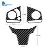 For Honda Civic X 10th Gen 2016 2017 2018 2019 2020 2021 Real Soft Carbon Fiber Sticker Steering Wheel Interior Trim Accessories