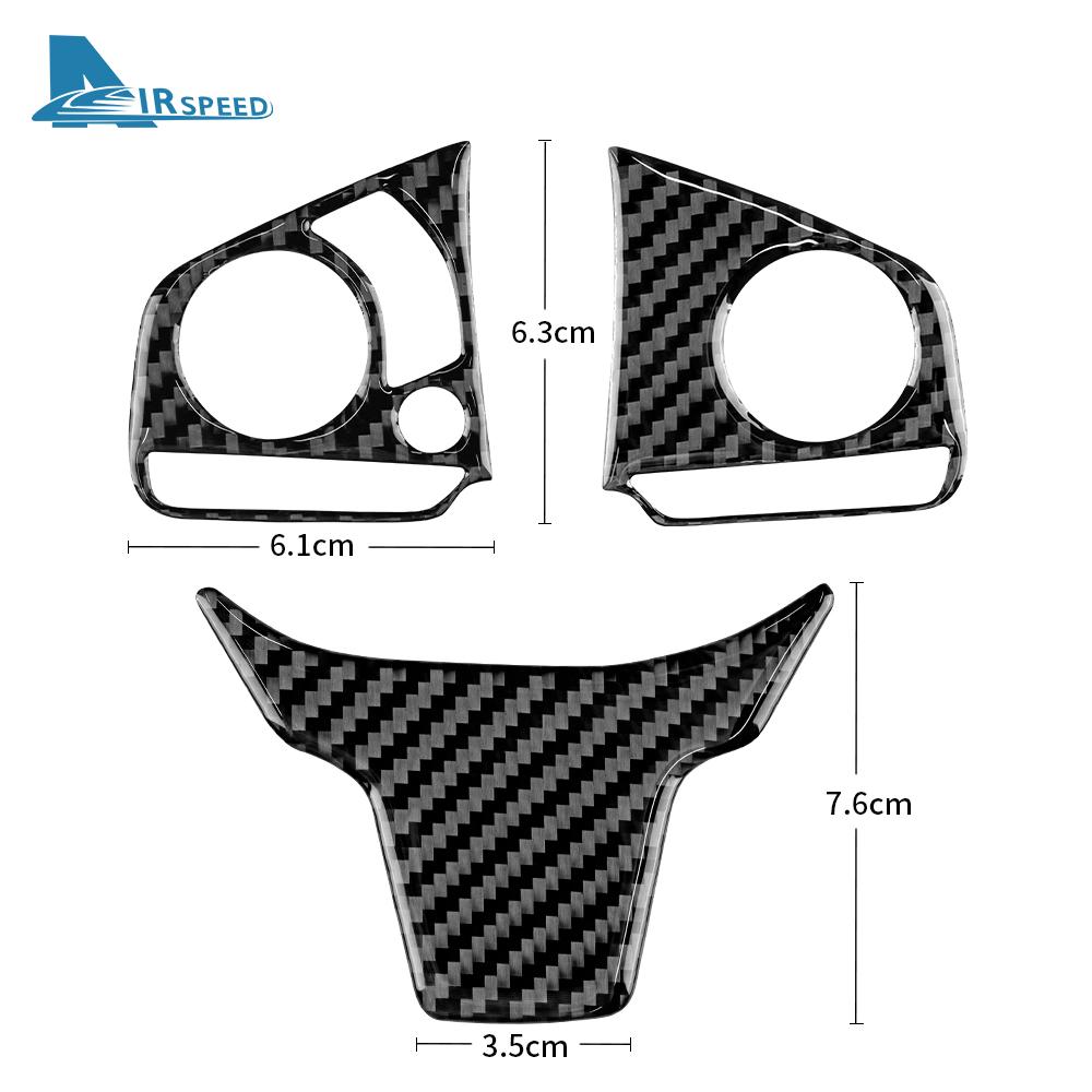 For Honda Civic X 10th Gen 2016 2017 2018 2019 2020 2021 Real Soft Carbon Fiber Sticker Steering Wheel Interior Trim Accessories