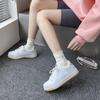 Women's Long Tube Socks Autumn and Winter Simple Solid Colors Pile Socks Ins Trendy Cotton Flat Mouth Middle Tube Socks