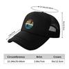 Surfing Retro Sports Beach Design Mesh Baseball Cap