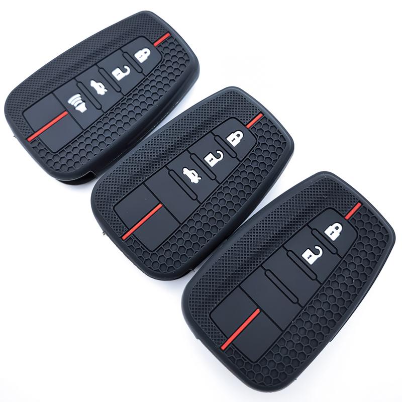 AOJ1 Silicone Remote Car Key Case Cover for Toyota CHR Camry Corolla RAV4 Highlander C-HR Prius Land Cruiser Prado Shell Accessories