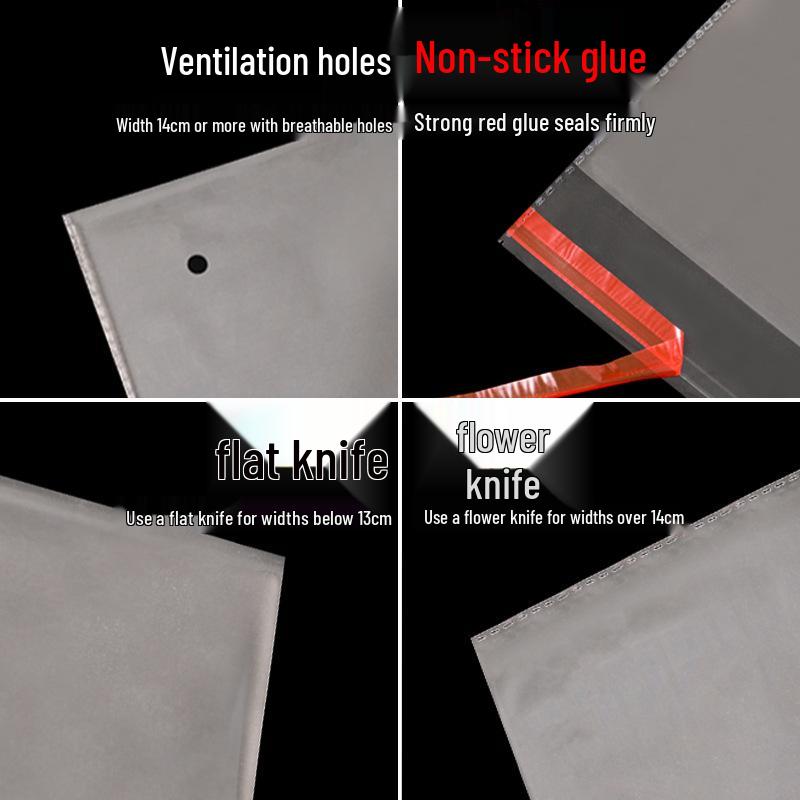 Clear OPP Self-Adhesive Bag (14-18cm) for Clothing & Jewelry Packaging Double-layer 50-micron 7x14 (11+3)