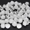 50pcs White Auto Bumper Fender Fastener Retainer Clips 8mm Hole Fixed Rivet Retainer Plastic Rivets Fastener Push Clips