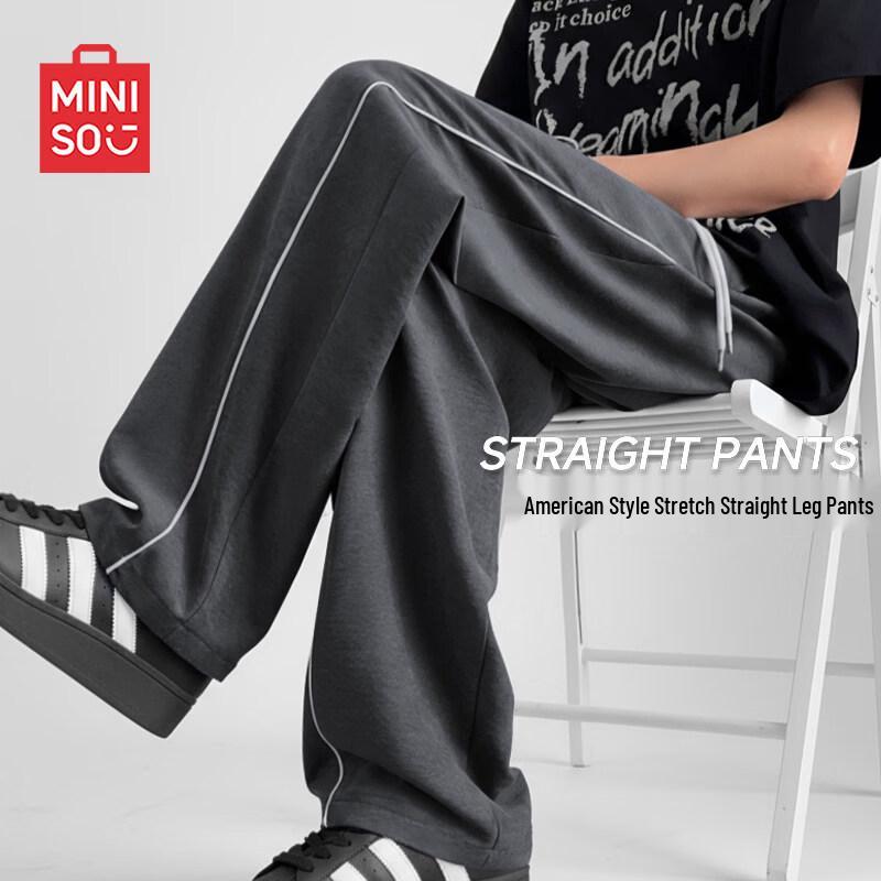 

MINISO Men s American Style Straight-Leg Track Pants M
