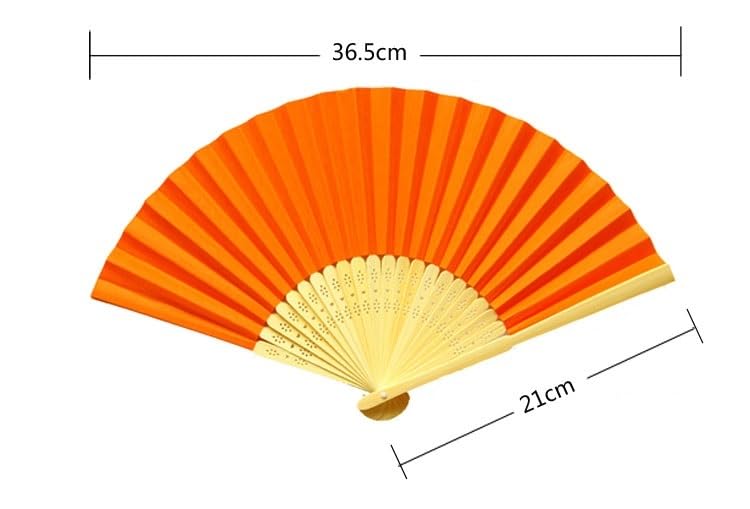 Jixin4you Folding Dance Poetry Japanese Heat Green Fan, Fan, Durable, Student, Plain, DIY, Dance, Recitation, Shogi, Coming-of-Age Ceremony, Wedding,