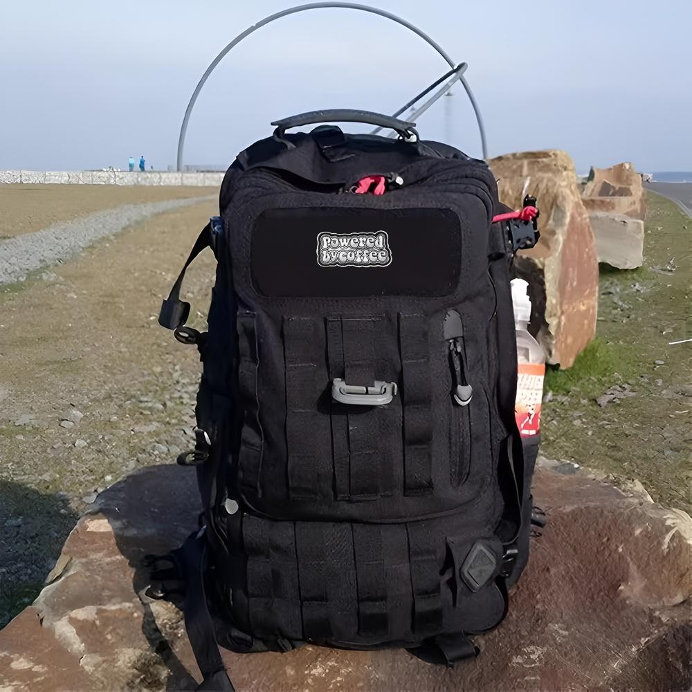 COFFEE POWER Fun Quotes Meme Tactical Patch Morale Velcros Embroidered Badge Hook Loop Fastener for Cap Molle Backpack Jeans