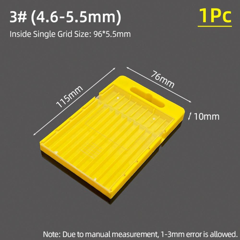 1Pcs Plastic Drill Bits Storage Box Pull-out Multi-gauge Tool Parts Storage Case 5/10 Grids Hardware Tool Box